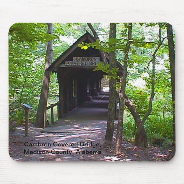 Tapis De Souris Pont couvert de Cambron, Comté de Madison, Alabama (Devant)