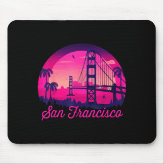 Tapis De Souris Pont de la skyline vintage de Californie à San Fra