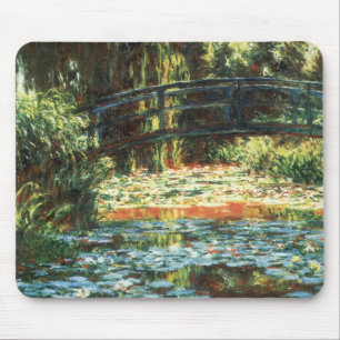 Tapis De Souris Pont sur l'étang Nénuphar par Claude Monet