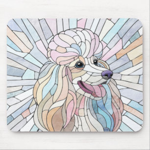 Tapis De Souris Poodle - mosaïque pastel