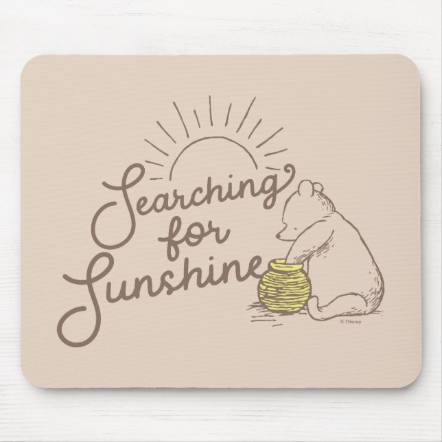 Tapis De Souris Pooh classique | Recherche de soleil (Devant)