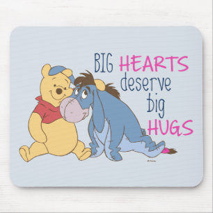 Tapis De Souris Pooh et Eeyore  Les grands coeurs méritent de gra
