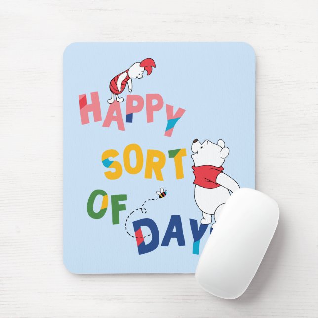 Tapis De Souris Pooh et Piglet | Joyeux genre de jour ! (Avec souris)