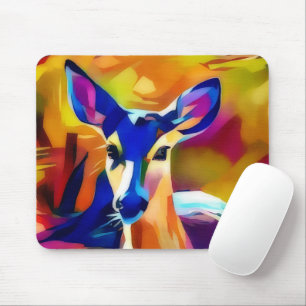 Tapis De Souris Pop Art coloré et doux Deer Mousepad