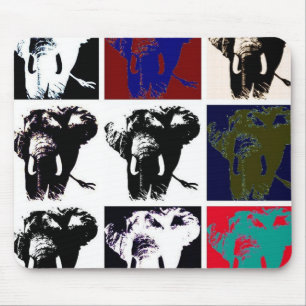 Tapis De Souris Pop Art Elephants
