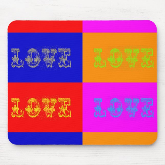 Tapis De Souris Pop Art Love (Devant)