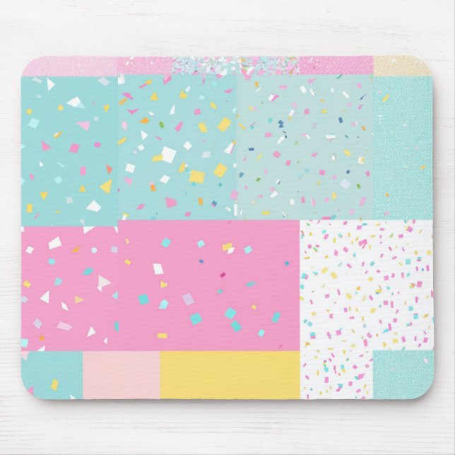 Tapis De Souris Pop Cute Patchwork Terrazzo Motif (Devant)