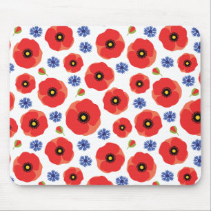 Tapis De Souris Poppys Et Cornflowers Motif