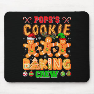 Tapis De Souris Pops's Xmas Cookie Baking Crew Funny Baker Lover F