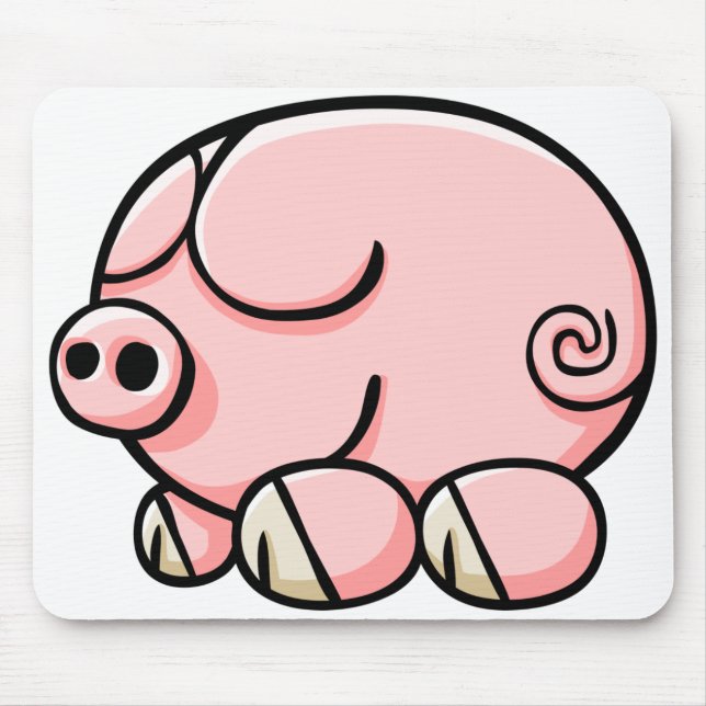 Tapis De Souris Porc de bande dessinée (Devant)