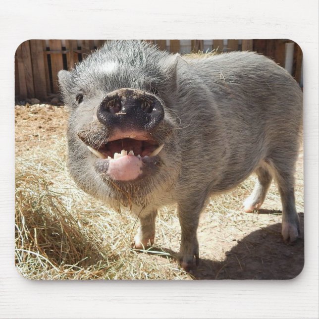 Tapis De Souris Porc de sourire Mousepad (Devant)
