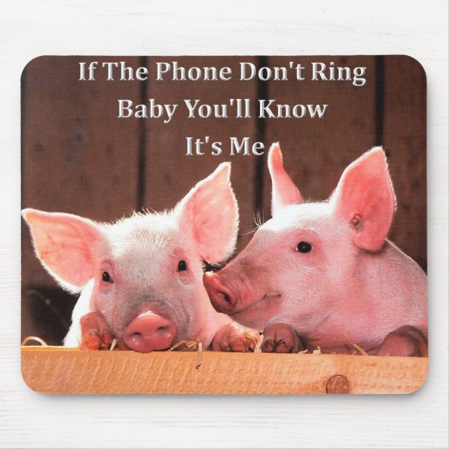 Tapis De Souris Porc drôle Memes avec des énonciations et des (Devant)