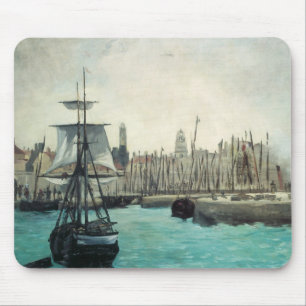 Tapis De Souris Port de Calais par Manet, Art Impressionniste Vint