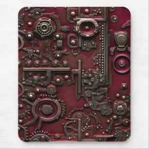 Tapis De Souris Porte à vapeur victorienne rouge Bourgogne