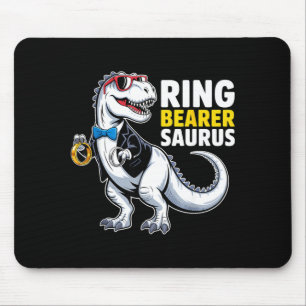 Tapis De Souris Porte-anneau T-Rex dinosaure mariage drôle fête de