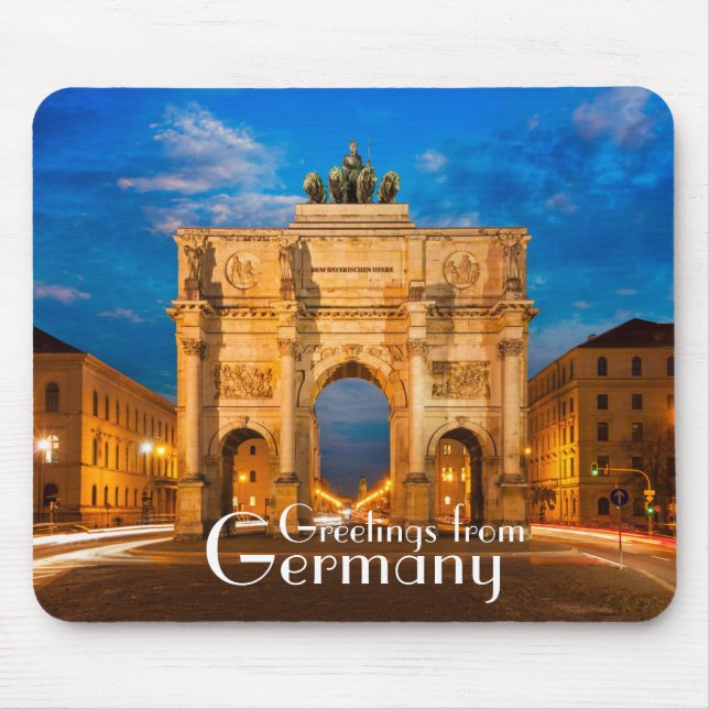 Tapis De Souris Porte de victoire Munich Allemagne (Devant)