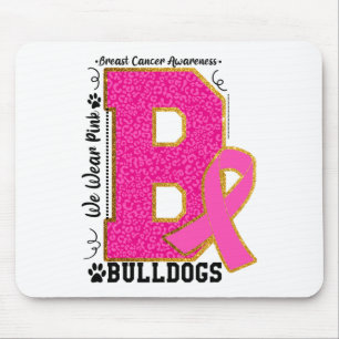 Tapis De Souris Porter Pink Bulldogs Breast Cancer Sensibilisation