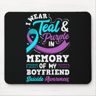 Tapis De Souris Portez du sarcelle et du violet en mémoire du peti