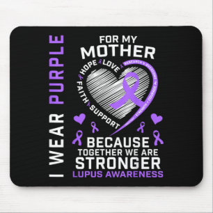 Tapis De Souris Portez du Violet pour le Ruban de Sensibilisation