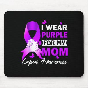 Tapis De Souris Portez du violet pour maman Lupus Mère Sensibilisa