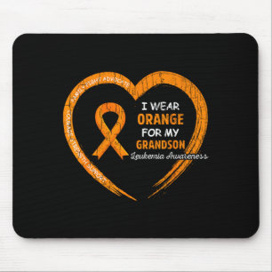 Tapis De Souris Portez orange pour la sensibilisation à la leucémi
