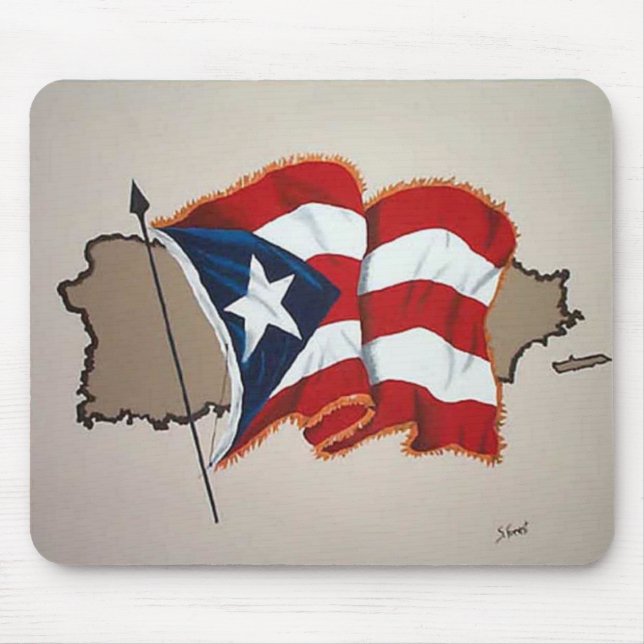 Tapis De Souris Porto Rico Flag Mouse Pad ! (Devant)