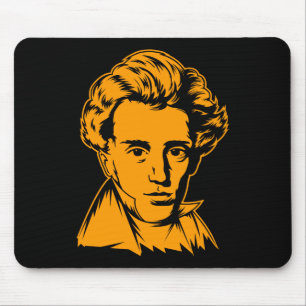 Tapis De Souris Portra d'existentialiste de philosophie de Soren