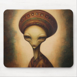 Tapis De Souris Portrait Alien antique