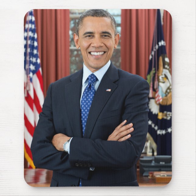 Tapis De Souris Portrait de Barack Obama (Devant)