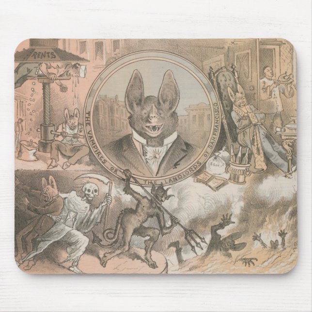 Tapis De Souris Portrait de batte de vampire (Devant)