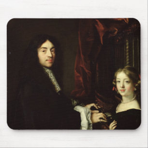 Tapis De Souris Portrait de Charles Couperin et la fille