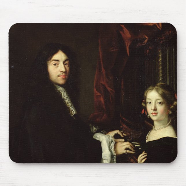 Tapis De Souris Portrait de Charles Couperin et la fille (Devant)