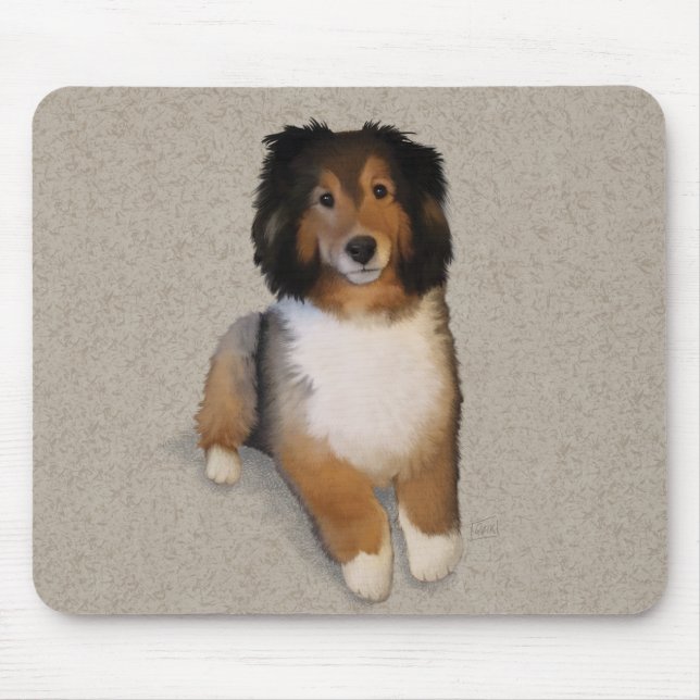 Tapis De Souris Portrait de chien Shelter mix (Devant)