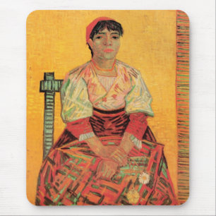 Tapis De Souris Portrait de femme italienne par Vincent van Gogh