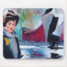 Portrait de femme vintage avec Arrière - plan Abst