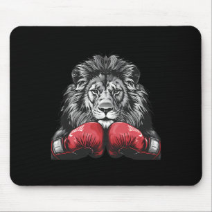 Tapis De Souris Portrait de lion boxeur motif faune amateur de kic