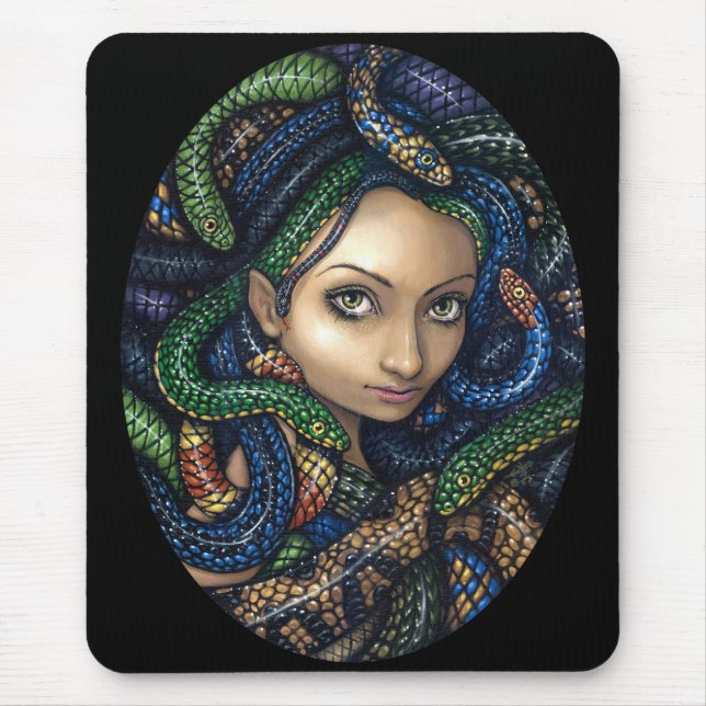 Tapis De Souris "Portrait de méduse" Mousepad (Devant)