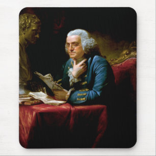 Tapis De Souris Portrait de pouce, Benjamin Franklin Père fondateu