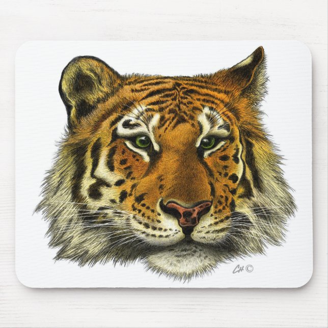 Tapis De Souris Portrait de tigre (Devant)