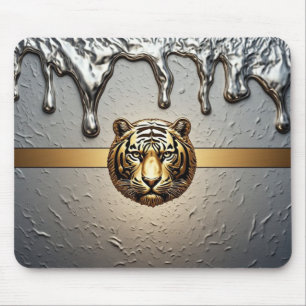 Tapis De Souris Portrait de Tigre Doré Esprit Sauvage 🐯