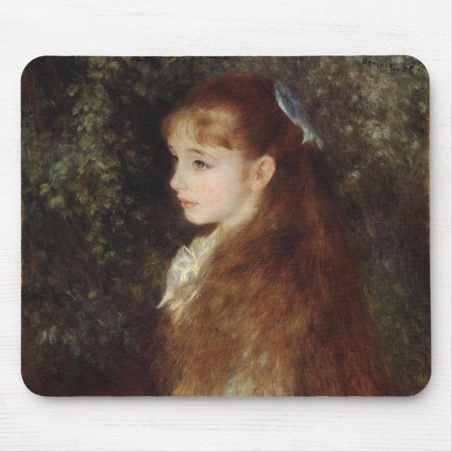 Tapis De Souris Portrait d'Irène - Peinture impressionniste Renoir (Devant)