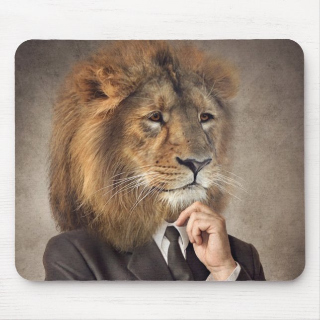 Tapis De Souris Portrait d'un lion (Devant)