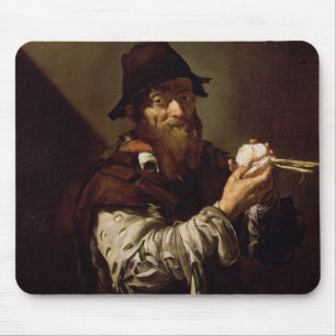 Tapis De Souris Portrait d'un vieil homme à un oignon (huile sur