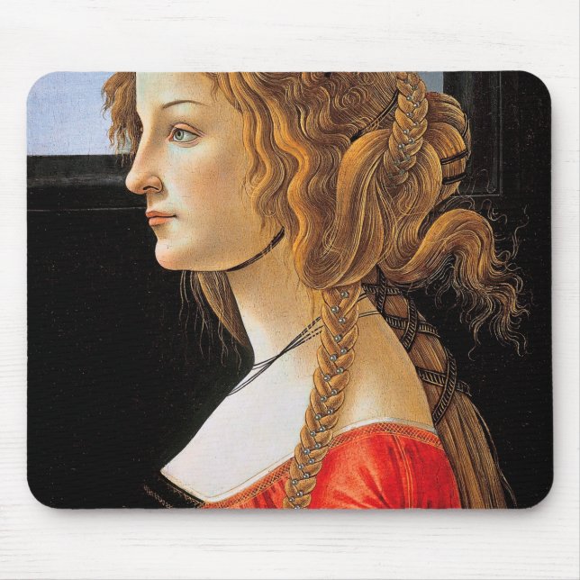 Tapis De Souris Portrait d'une dame, Sandro Botticelli (Devant)
