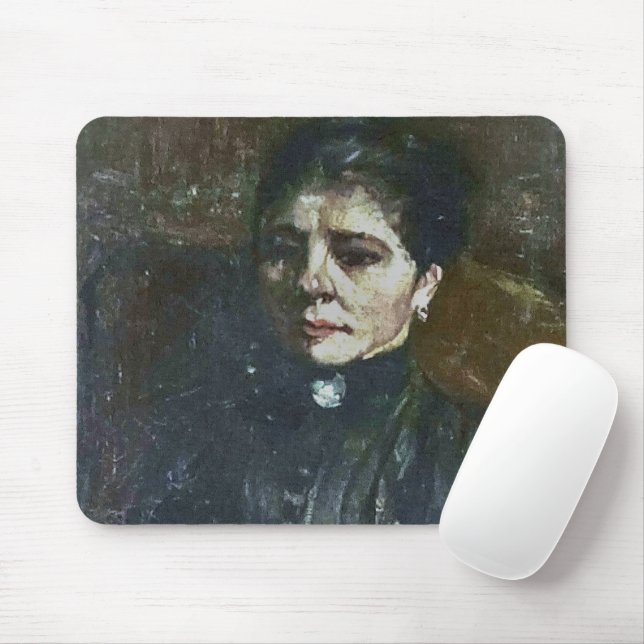 Tapis De Souris Portrait d'une femme assise Van Gogh Peinture (Avec souris)