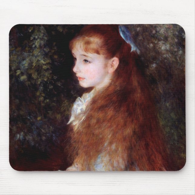 Tapis De Souris Portrait d'une fille au ruban bleu, Renoir (Devant)