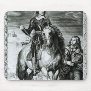 Tapis De Souris Portrait équestre d'Oliver Cromwell