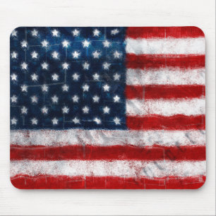 Tapis De Souris Portrait Mousepad de drapeau américain