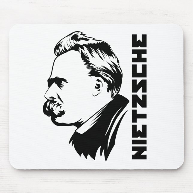 Tapis De Souris Portrait Mousepad de Frederich Nietzsche (Devant)