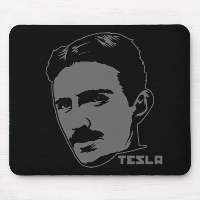 Tapis De Souris Portrait Mousepad de Nikola Tesla (Devant)